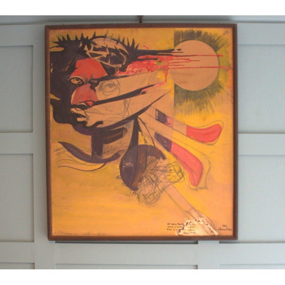 Image 1 of Vintage abstract schilderij, jaren 1960