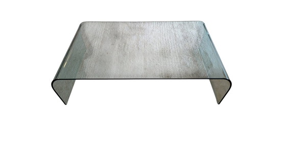 Image 1 of Vintage Glazen Xl Salontafel Fiam 'Waterfall'