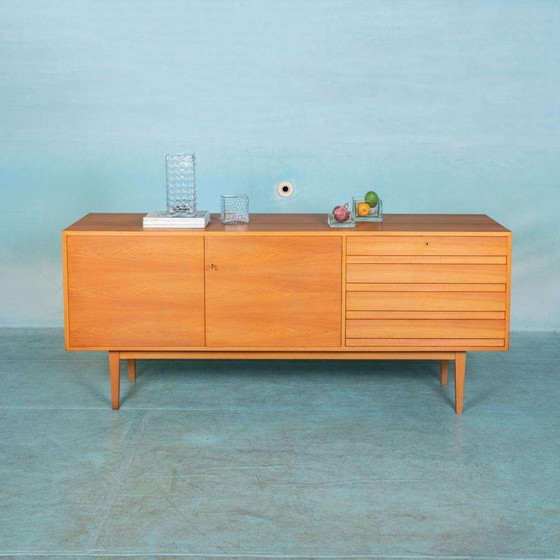 Image 1 of Vintage blond dressoir 60s Minimalist credenza sideboard