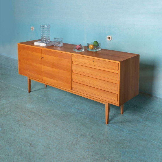 Image 1 of Vintage blond dressoir 60s Minimalist credenza sideboard