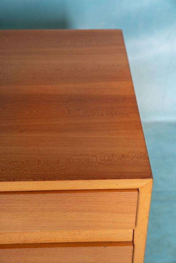 Image 1 of Vintage blond dressoir 60s Minimalist credenza sideboard