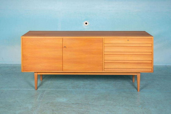 Image 1 of Vintage blond dressoir 60s Minimalist credenza sideboard