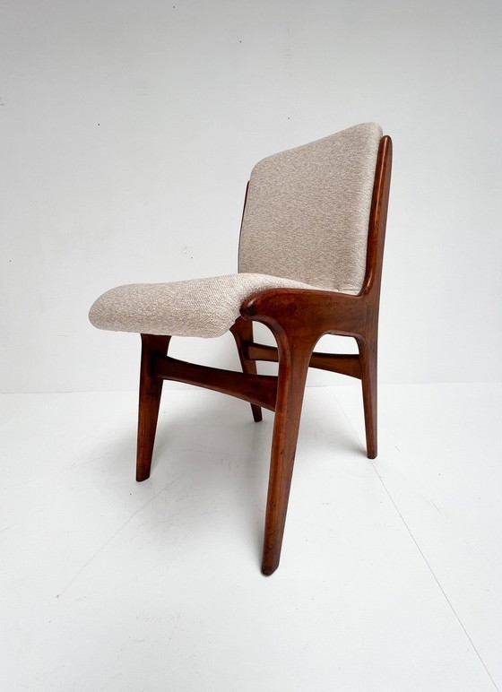 Image 1 of Set Van 4 Opnieuw Gestoffeerde Mahjongg Stoelen, 1950'S