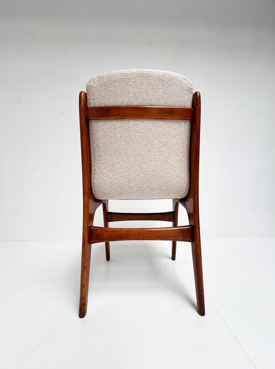 Image 1 of Set Van 4 Opnieuw Gestoffeerde Mahjongg Stoelen, 1950'S