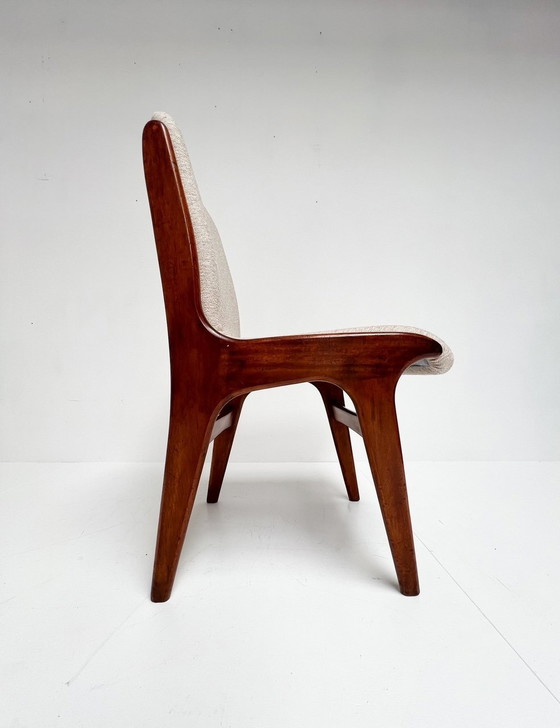 Image 1 of Set Van 4 Opnieuw Gestoffeerde Mahjongg Stoelen, 1950'S