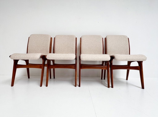 Set Van 4 Opnieuw Gestoffeerde Mahjongg Stoelen, 1950'S