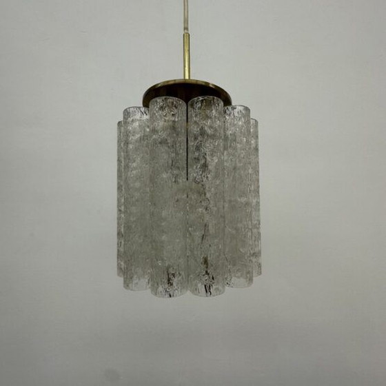 Image 1 of 1x Doria Leuchten Hanglamp met Glazen Cilinders, 1970's