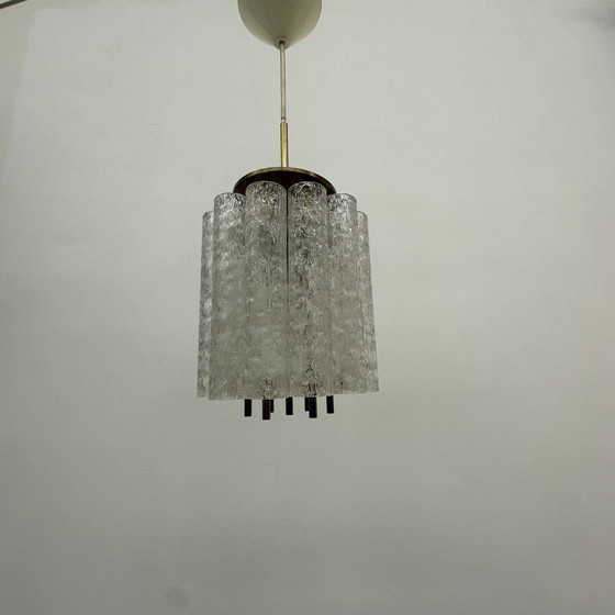 Image 1 of 1x Doria Leuchten Hanglamp met Glazen Cilinders, 1970's