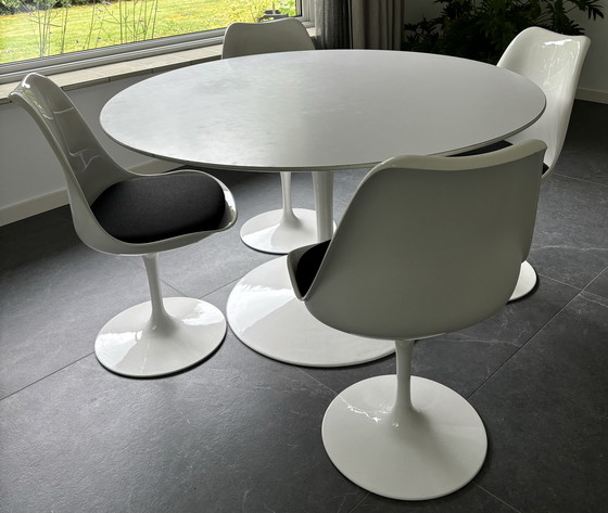 Image 1 of Tulip set vintage Knoll 4x stoelen en tafel