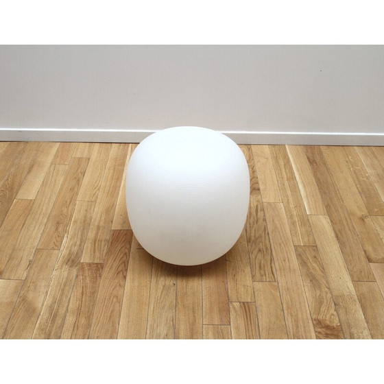 Image 1 of Vintage Pandora poef in wit plastic door Frederico Raverso voor Myyeur