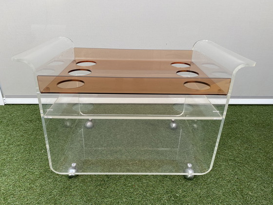 Image 1 of Space age plexiglazen barcart