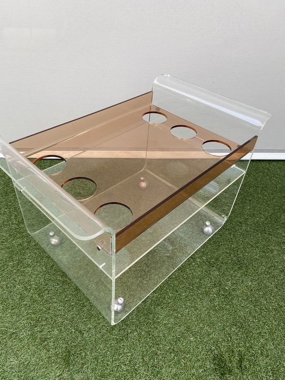 Image 1 of Space age plexiglazen barcart