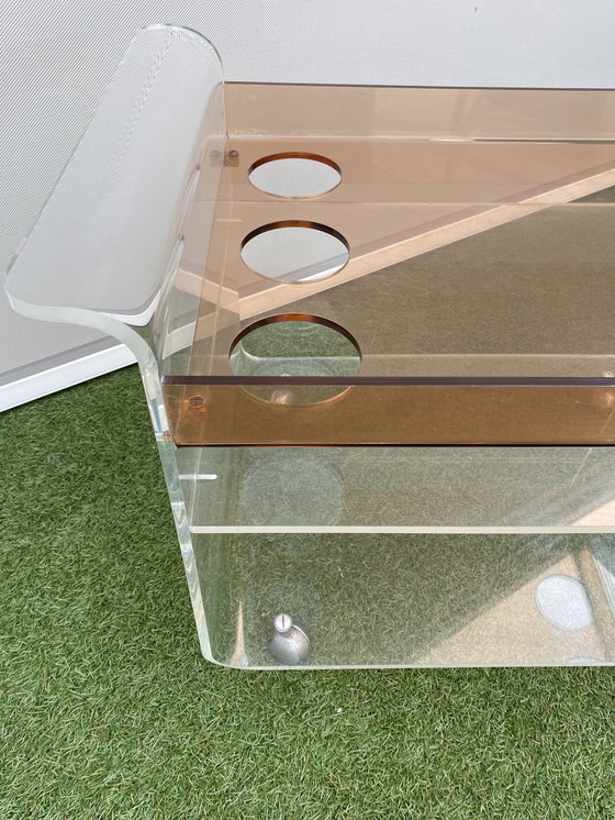 Image 1 of Space age plexiglazen barcart