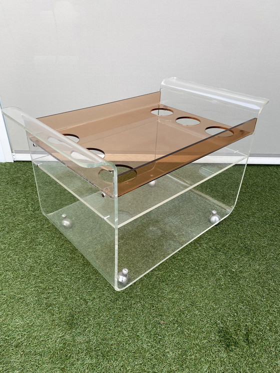 Image 1 of Space age plexiglazen barcart