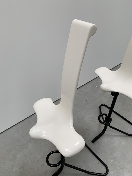 Image 1 of 2x Claudio Salocchi Appoggio Stools