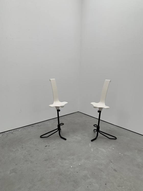 Image 1 of 2x Claudio Salocchi Appoggio Stools