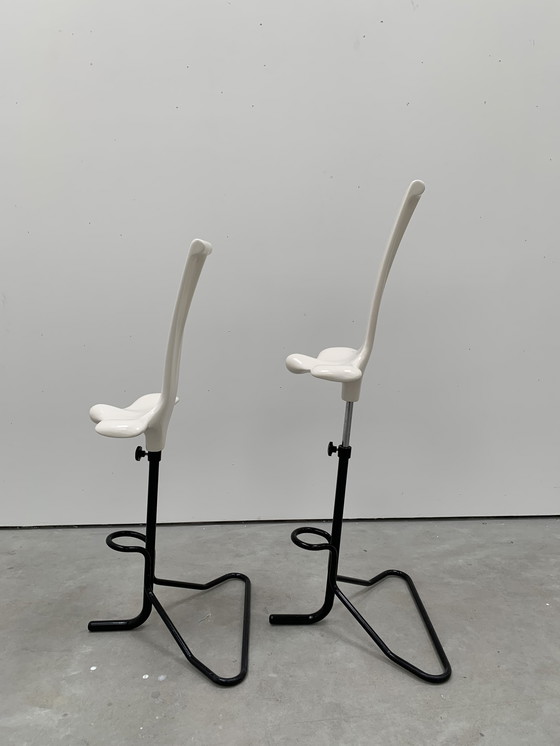 Image 1 of 2x Claudio Salocchi Appoggio Stools