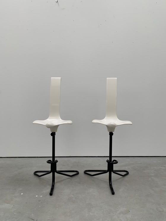 Image 1 of 2x Claudio Salocchi Appoggio Stools