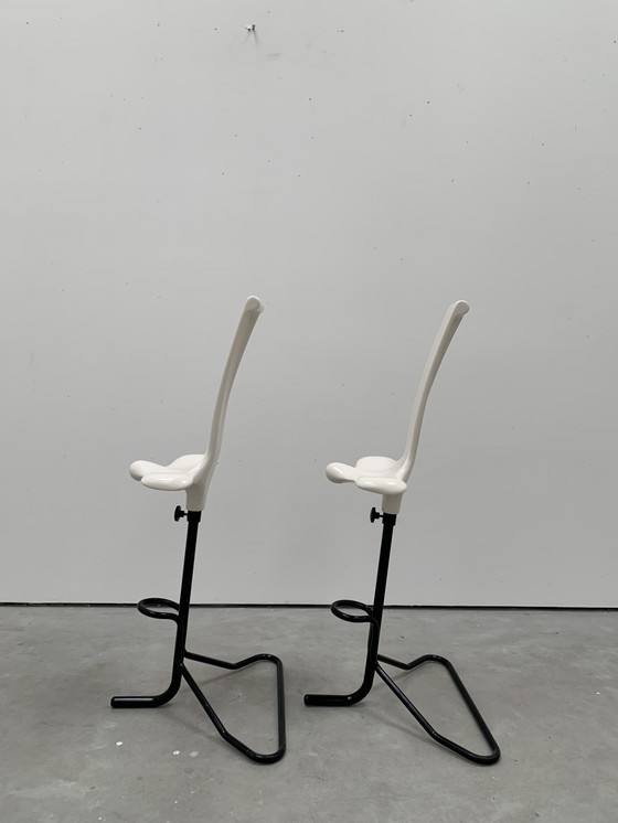 Image 1 of 2x Claudio Salocchi Appoggio Stools