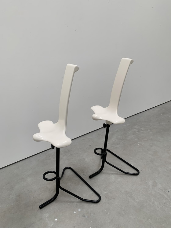 Image 1 of 2x Claudio Salocchi Appoggio Stools