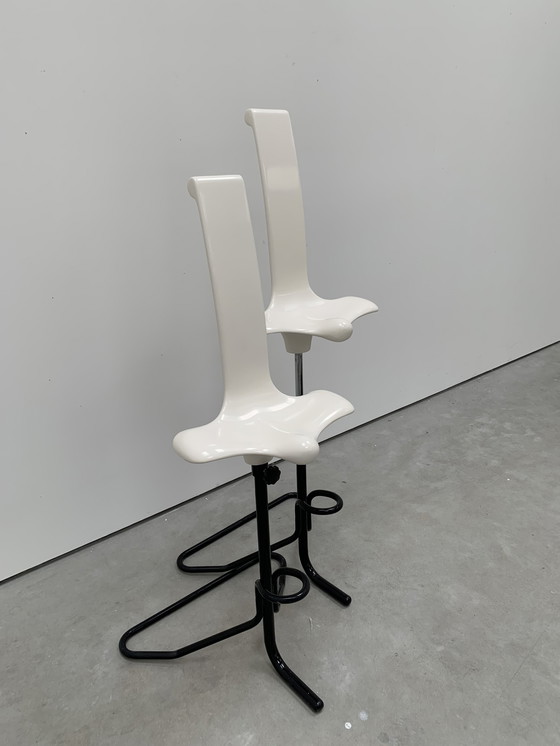 Image 1 of 2x Claudio Salocchi Appoggio Stools