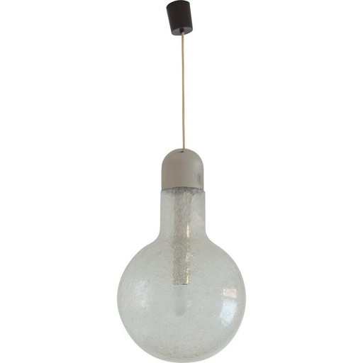 Vintage bubbelglas hanglamp van Peill en Putzler, Duitsland 1970