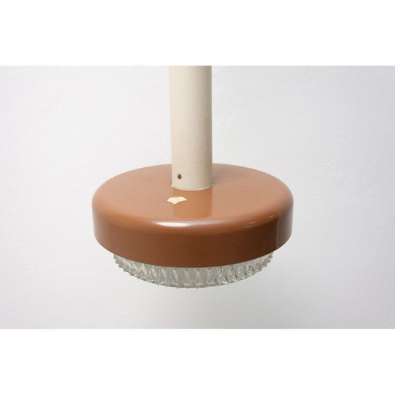 Image 1 of Vintage hanglamp van glas, kunststof, metaal en chroom, Tsjechoslowakije 1970