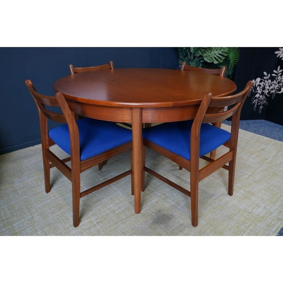 Image 1 of Mid century teakhouten eetset, 1970