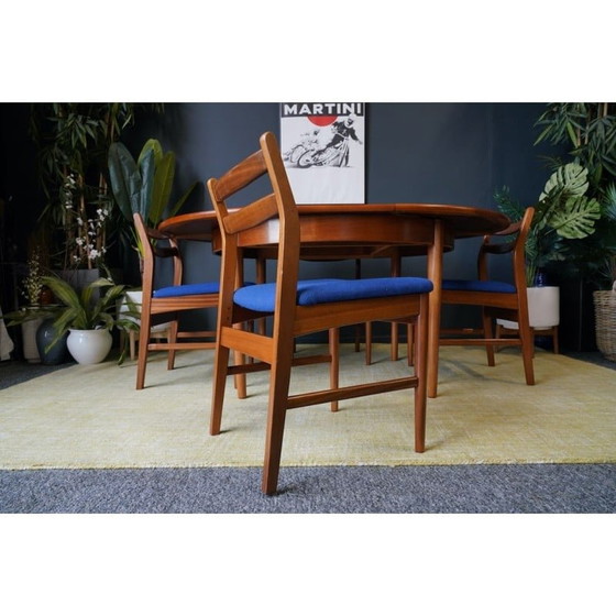 Image 1 of Mid century teakhouten eetset, 1970