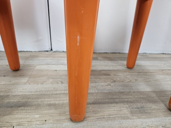 Image 1 of Stapelbare stoelen in oranje kunststof uit de Casa 70-collectie van Albaplast voor Dal Vera