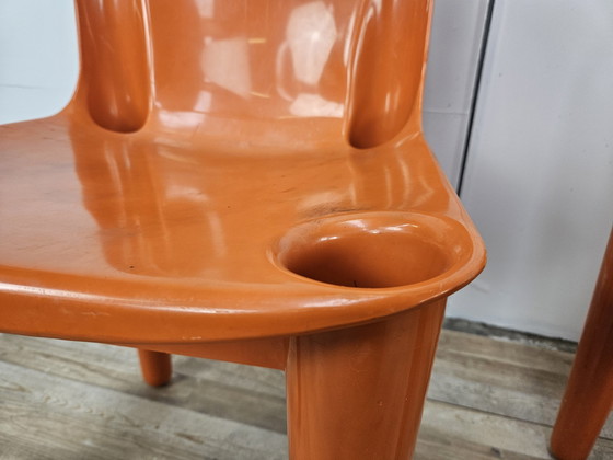 Image 1 of Stapelbare stoelen in oranje kunststof uit de Casa 70-collectie van Albaplast voor Dal Vera