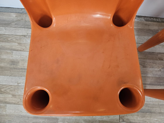 Image 1 of Stapelbare stoelen in oranje kunststof uit de Casa 70-collectie van Albaplast voor Dal Vera