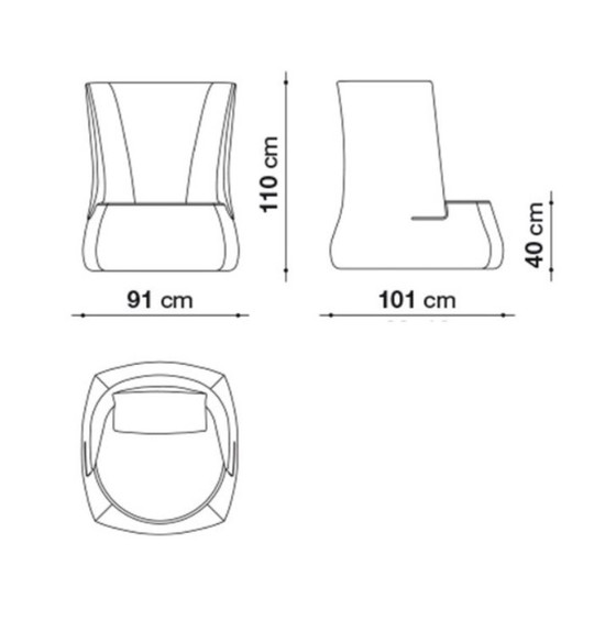 Image 1 of B&B Italia Fat fauteuil met hoge rugleuning