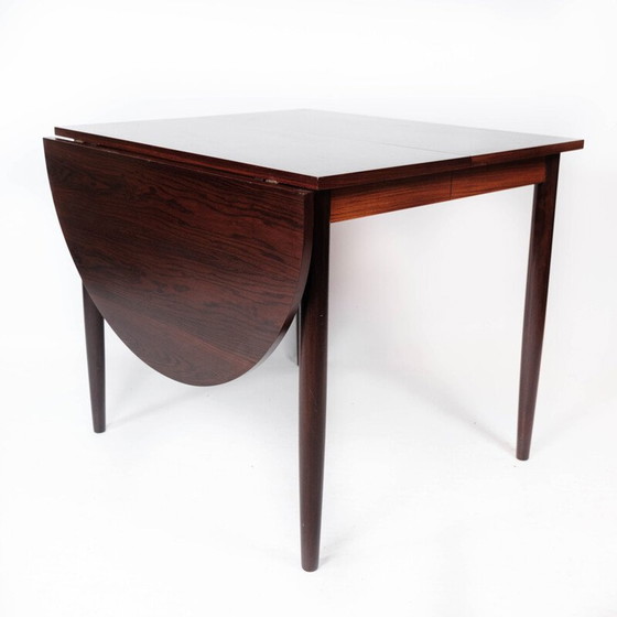 Image 1 of Vintage eettafel in palissander met verlengplaten door Arne Vodder, jaren 1960