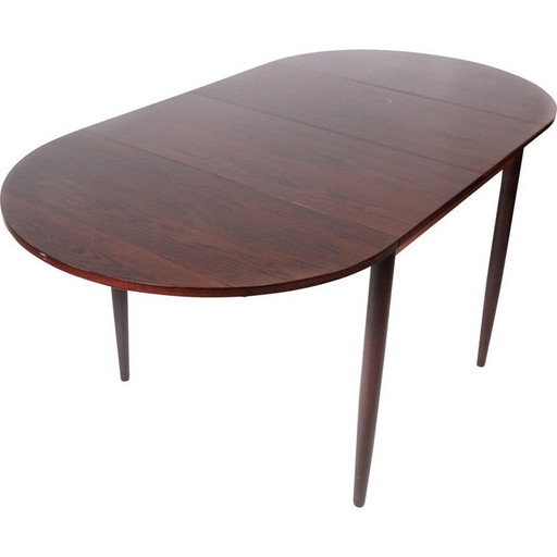 Vintage eettafel in palissander met verlengplaten door Arne Vodder, jaren 1960