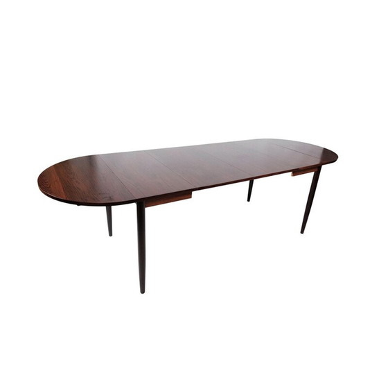 Image 1 of Vintage eettafel in palissander met verlengplaten door Arne Vodder, jaren 1960