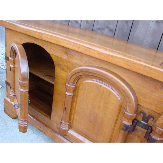 Image 1 of Vintage eikenhouten highboard, 1950