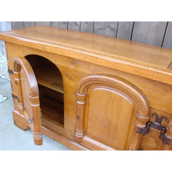 Image 1 of Vintage eikenhouten highboard, 1950