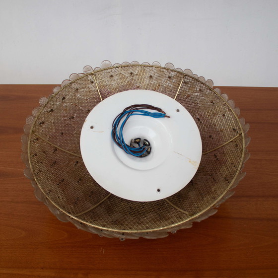 Image 1 of Plafondlamp in roze bloem Murano glas voor Seguso, 1960S