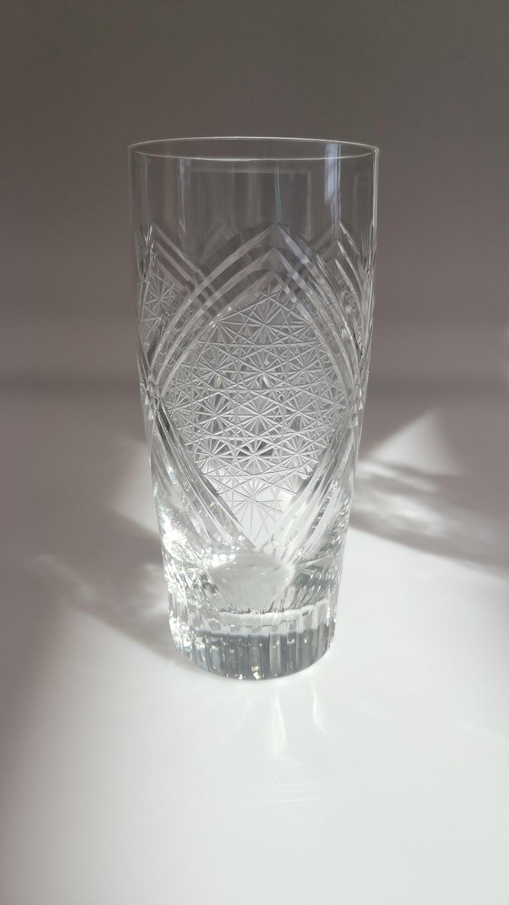 Image 1 of set van 6 kristallen glazen