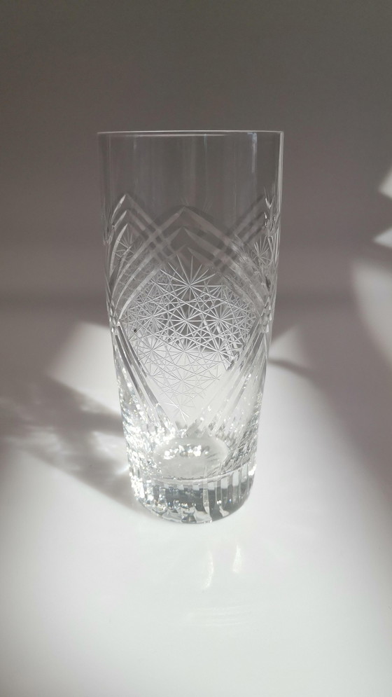 Image 1 of set van 6 kristallen glazen