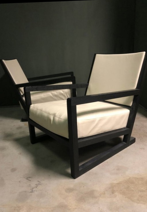 2x B&B Italia lounge stoelen Antonio Citterio