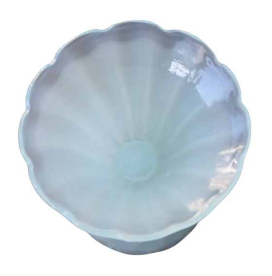 Image 1 of Paar Murano Opaalglazen Kaarsenhouders