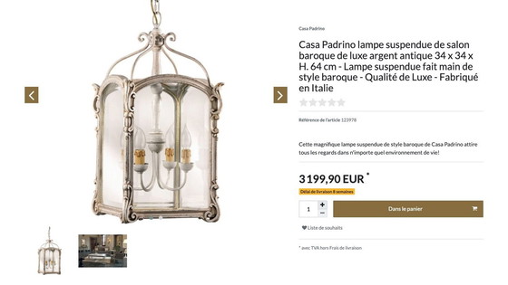 Image 1 of Hanglamp Vintage Antiek Casa Padrino