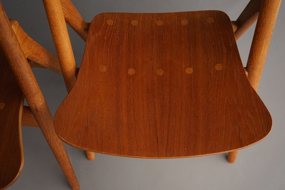 Image 1 of CH29 Sawbuck stoelen van Hans Wegner voor Carl Hansen & Zoon, jaren 1960, set van 4