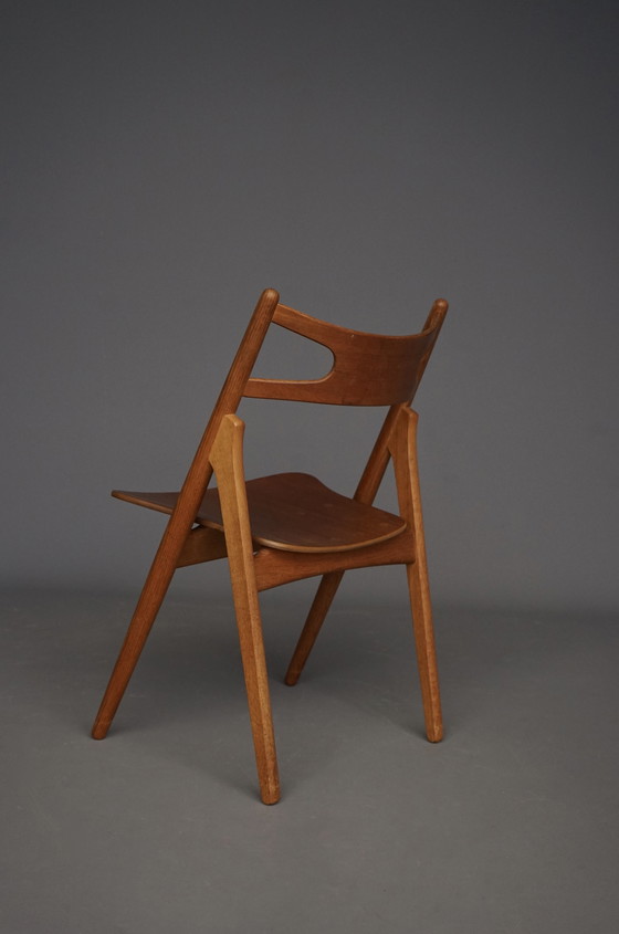 Image 1 of CH29 Sawbuck stoelen van Hans Wegner voor Carl Hansen & Zoon, jaren 1960, set van 4