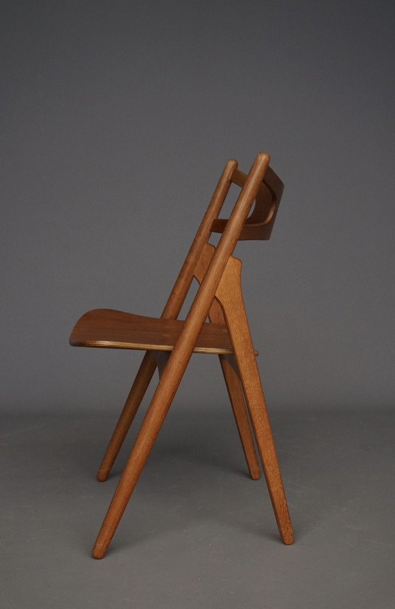 Image 1 of CH29 Sawbuck stoelen van Hans Wegner voor Carl Hansen & Zoon, jaren 1960, set van 4