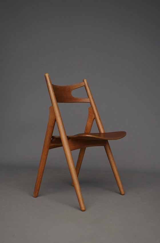 Image 1 of CH29 Sawbuck stoelen van Hans Wegner voor Carl Hansen & Zoon, jaren 1960, set van 4