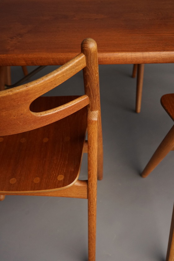 Image 1 of CH29 Sawbuck stoelen van Hans Wegner voor Carl Hansen & Zoon, jaren 1960, set van 4