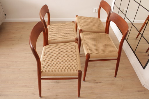 4x Niels Otto Møller eetkamerstoelen